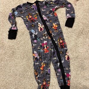 Little Sleepies Villains Themed Gray and Black Footie